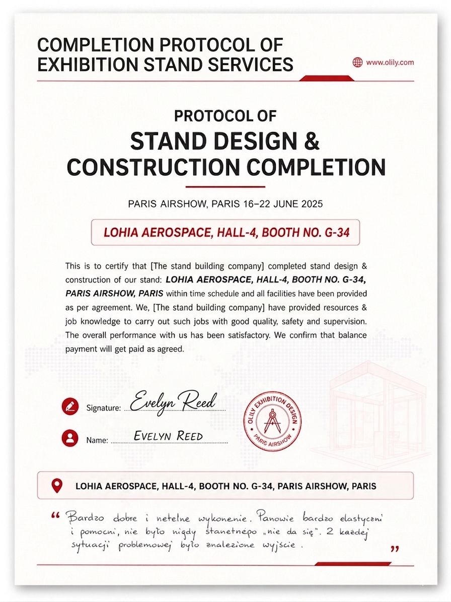 Completion protocol — Paris Airshow · Paris